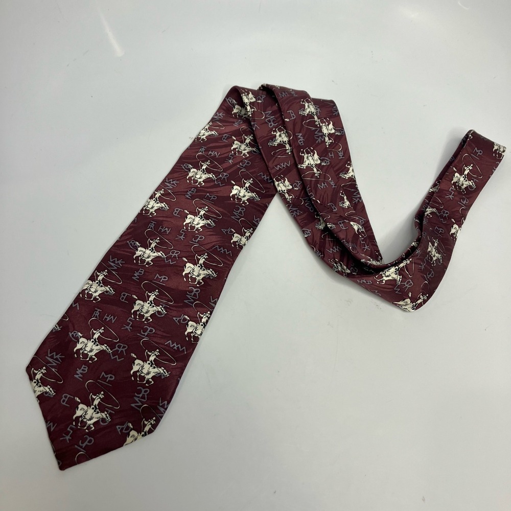 Rockmount ranch wear 100% silk‎ tie vintage tru-west made in the USA western